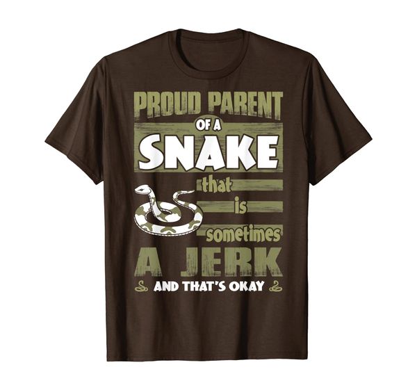 

proud parent of snake sometimes jerk tshirt, White;black