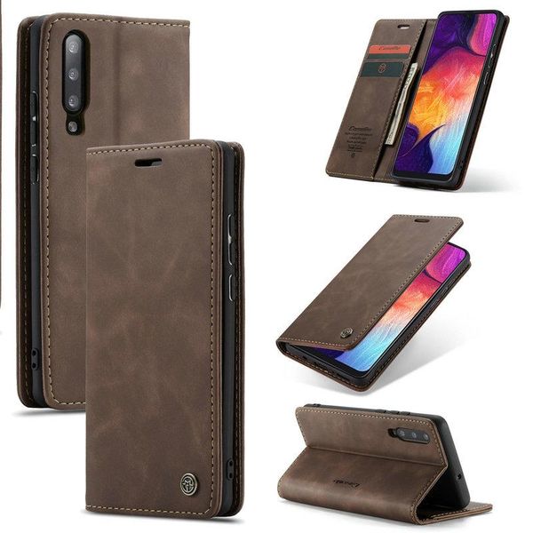

caseme for a50 a 50 cases magnetic flip leather case cover wallet card slots design business vintage book galaxy cell phone