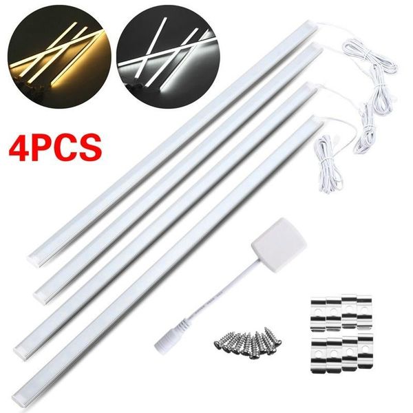 

kitchen counter lights 30leds led button open wardrobe lighting bar white/warm white cabinet light