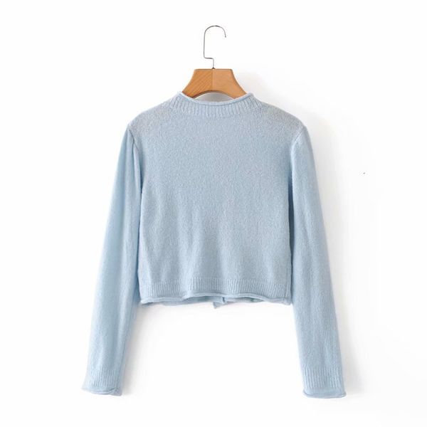 

sweaters round neck single-breasted thin simple female cardigan korean fashion outer wear pocket chic women's sweater, White;black