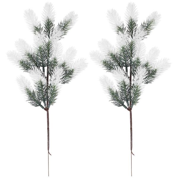 

christmas decorations 2pcs artificial pine needles fake plants chic