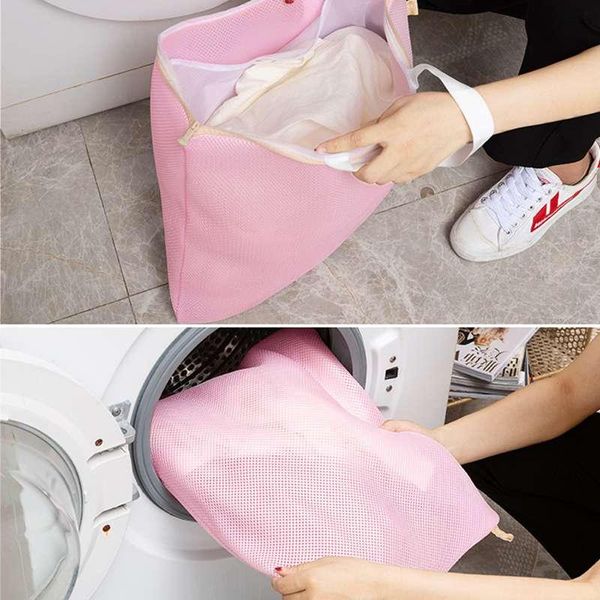

laundry bag portable bra washing machine mesh net home pocket bathroom tools drop bags