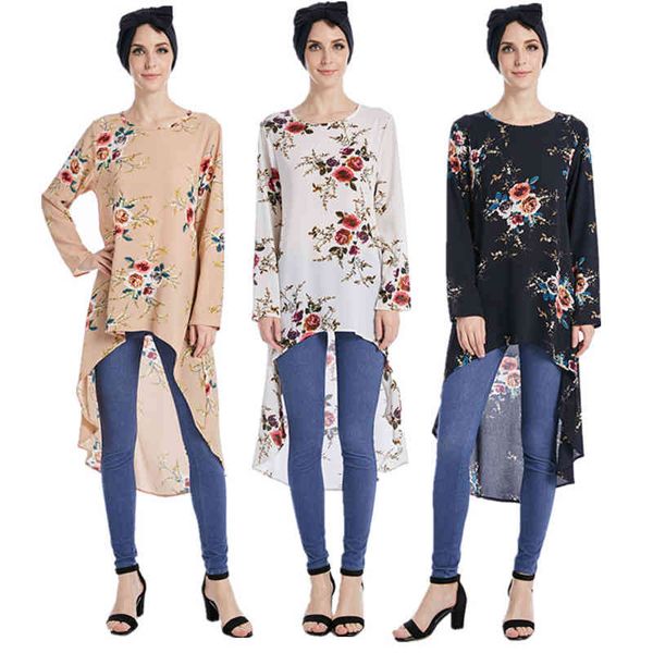 

abaya dubai blouse indonesia turkey qatar women muslim bolero irregualr chiffon long sleeve mujer turkish islamic clothing, Red