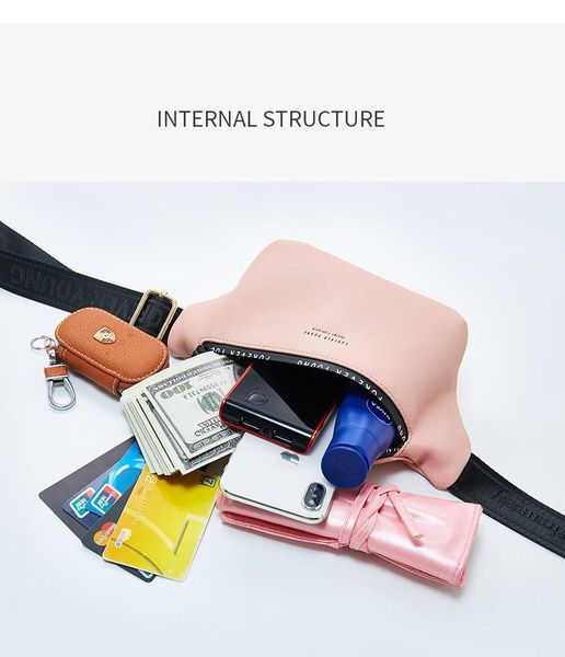 

women fanny pack multi-function waist & chest bag ladies belt bum pochete sac banana female fashion bags