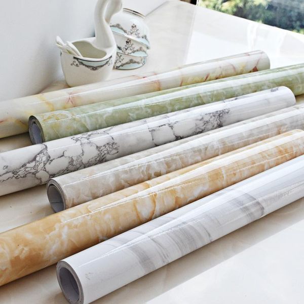 

window stickers modern marble kitchen countercreative waterproof oilproof plakfolie voor meubelen decor ei50zs