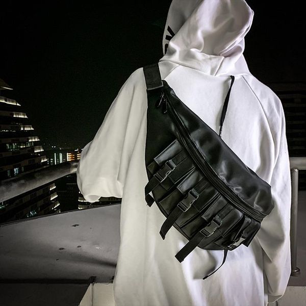 

fanny waist bag men waterproof fashion large chest pack outdoor sport crossbody casual multi pocket travel male bum belt