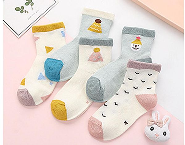 

children's socks summer thin spring and autumn tube baby infant born boys girls kids wz03, Pink;yellow