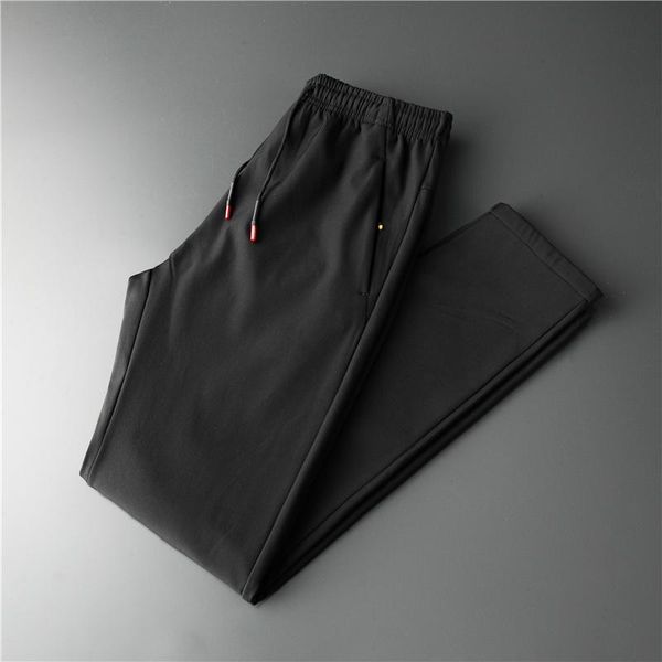 

men's autumn large plush pants relaxed casual, Black