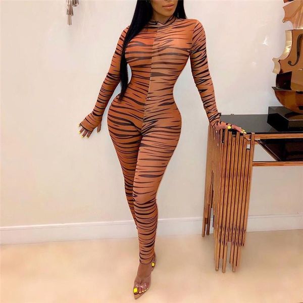 

women's jumpsuits & rompers women long sleeve perspective mesh bodycon jumpsuit romper trousers casual summer shirt, Black;white