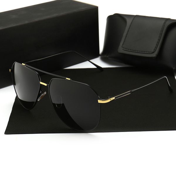 

designer 2021 new men's metal polarized sun driving and riding large frame can be equipped with myopia glasses, White;black