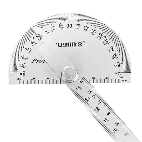 

ring sizers 90x140mm 180 degree stainless steel protractor round angle ruler tool