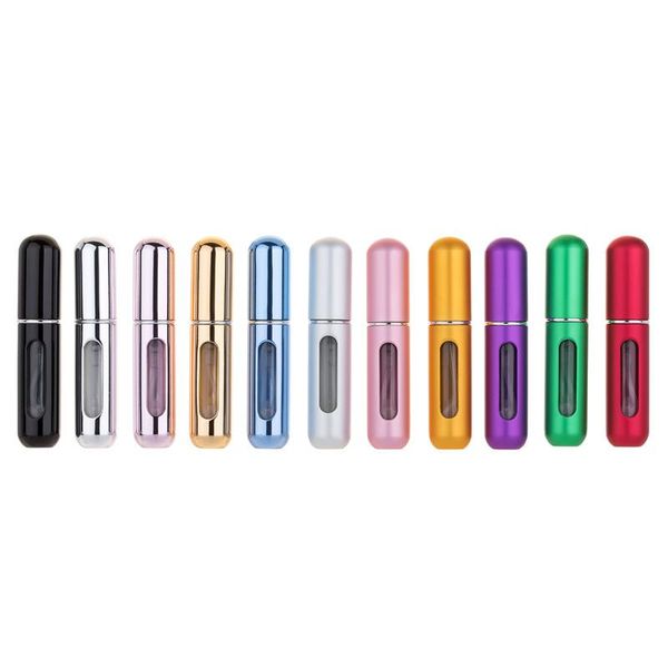 

storage bottles & jars 50pcs 5ml refillable mini perfume bottle aluminum spray atomizer portable travel cosmetic container