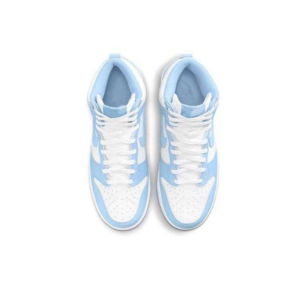 

2021 women's dunks high aluminum running shoes women white light blue sport sneakers dd1869-107