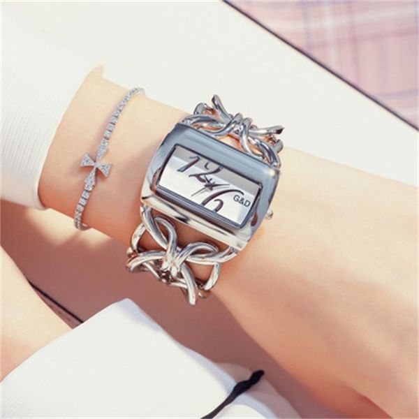 

g & d new watch quartz women's watch non mechanical, Slivery;brown