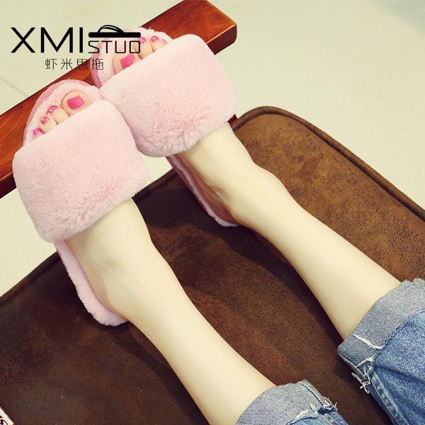 

slippers women winter home cotton thick bottom keep warm shoes woman, Black