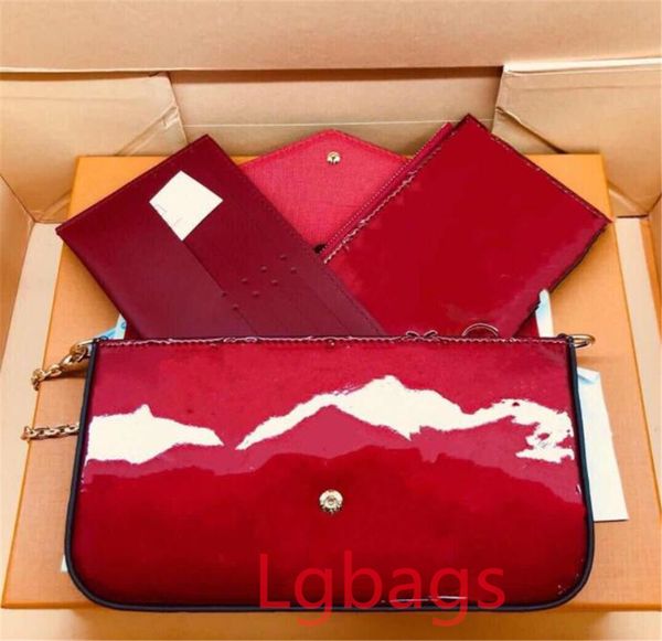 

designers felicie pochette women messenger luxurys leather handbag evening bag 3 in 1 flower shoulder bags cross body wallet