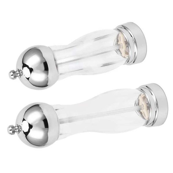 

manual coffee grinders kitchen accessories cafe salt pepper grinder seasoning mill shaker round acrylic spice jars utensils