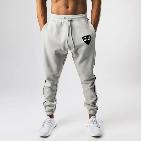 

men's pants muscle fitness brothers autumn and winter leisure sports running training bunched small foot basketball, Black