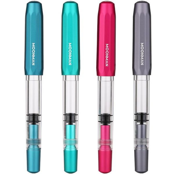 

moonman t1 piston metal fountain pen large-capacity f nib ink original box pens