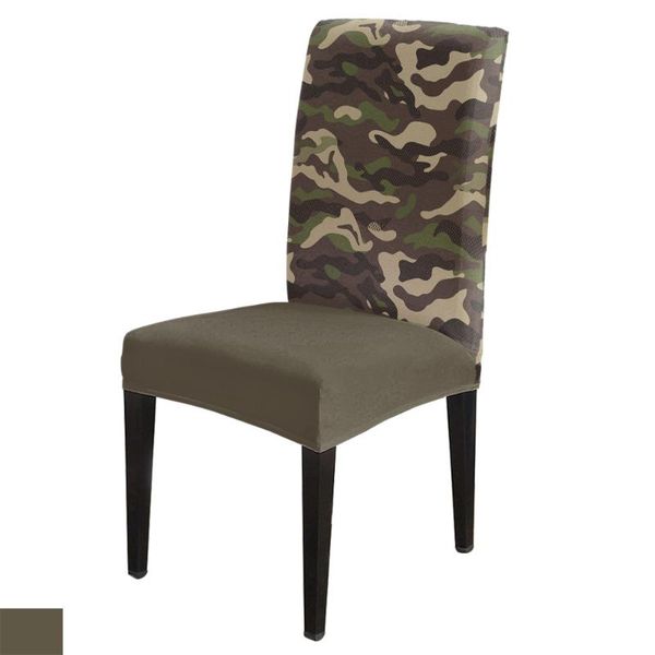 

chair covers dining green camouflage cover spandex elastic el wedding supplies