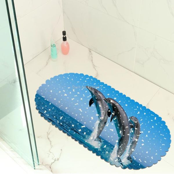 

bath mats dolphin dynamic map balcony bathroom mat hydrophobic anti-skid door swimming pool public place non-slip