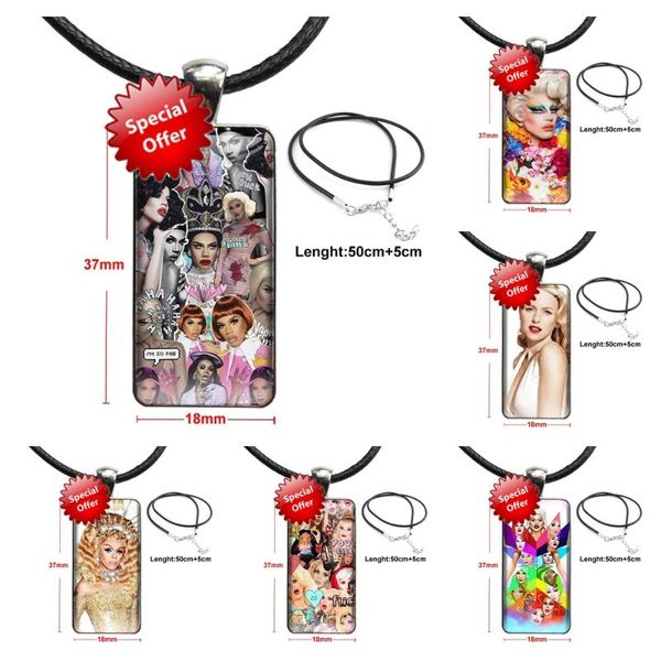 

pendant necklaces lu latest for lovers friendship jewelry with steel plated glass cabochon choker long rectangle necklace, Silver