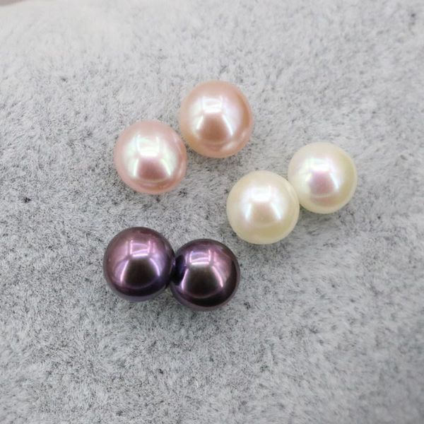 

stud 3 colors natural freshwater pearl 7mm earring for women jewelry sterling fashion studs earrings prom gifts b3431, Golden;silver