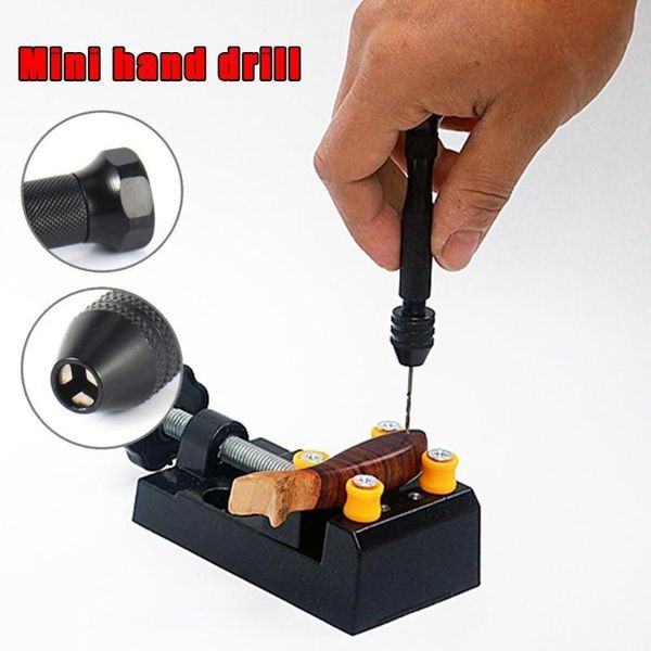 

1pc mini black perforated hand twist drill bodhi amber carving rotary walnut accessories tools drilling woodworking k4k5 professional bits