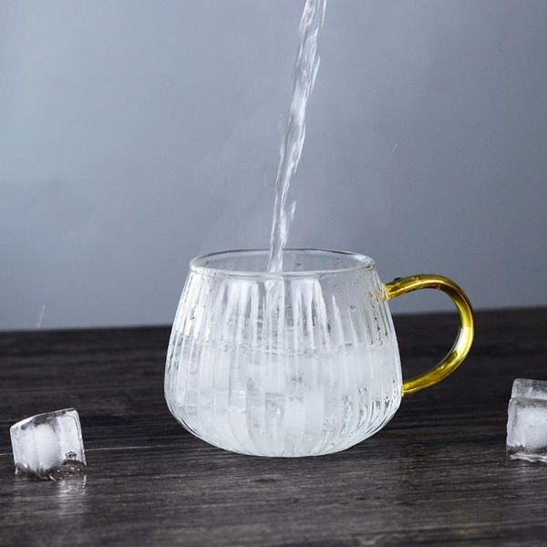 

wine glasses 500ml heat-resistant glass cup with handle transparent beer espresso drinkware supplies coffee tea mugs