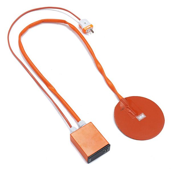 

carpets 120v / 220v 80w round silicone heater with lcd thermostat digital controller electric heating pads 6 inches heat mat