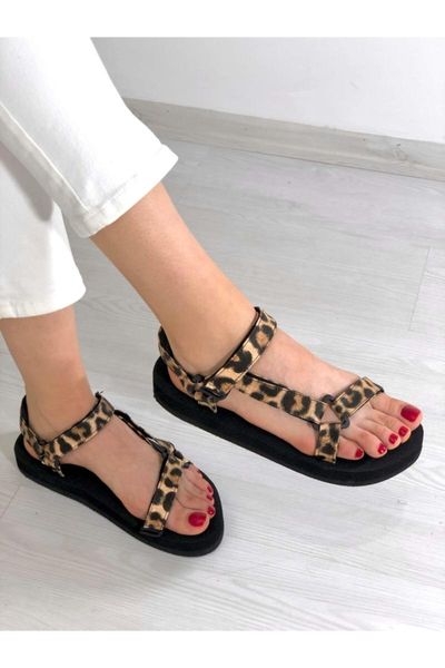 

sandals cristina leopard color female, Black