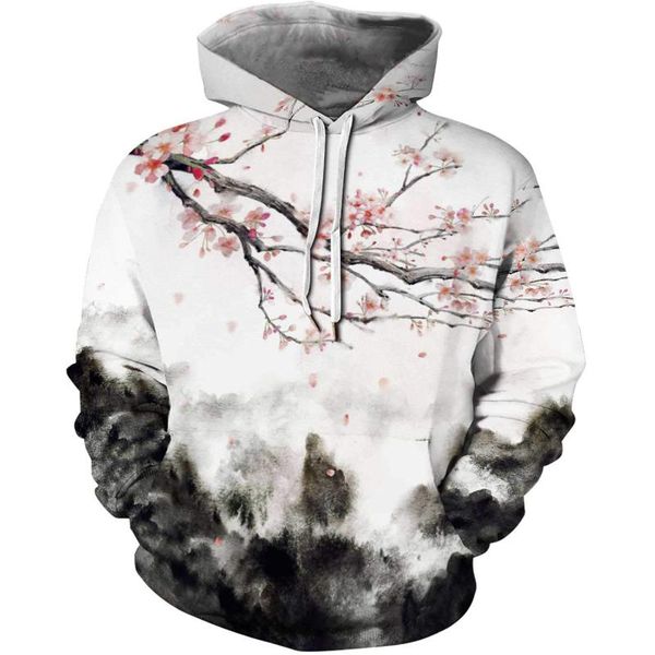 

men's hoodies & sweatshirts autumn 3d jungle camouflage patternhoodiefor men and women oversized sweatshirt with pockets long-sleeved w, Black