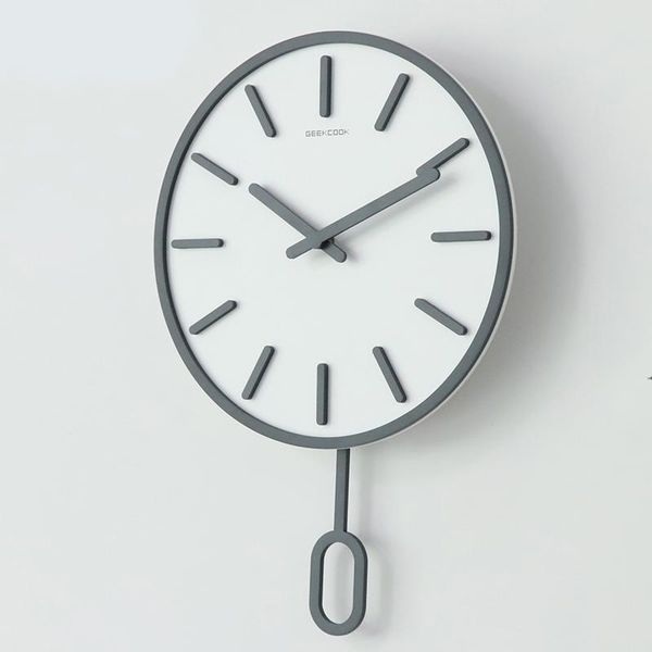 

wall clocks simple pendulum clock nordic living room silent quartz creative horloge mural home decor modern design mm60wc