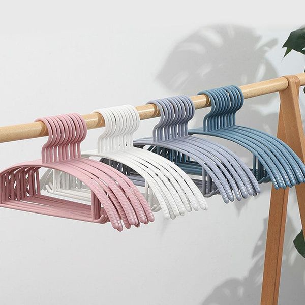 

hangers & racks 1/3/6pc set non-slip non-marking closet organizer clothing rack household plastic for clothes storage