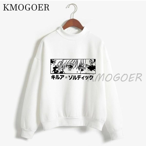 

women's hoodies & sweatshirts x killua eyes vintage hoodie woman polyester hoody kawaii harajuku oversize autumn pullovers femme, Black