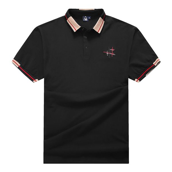 

men's plus tees & polos fashion men's shirt short sleeve cotton male shirts sports golftennis size, Black;brown