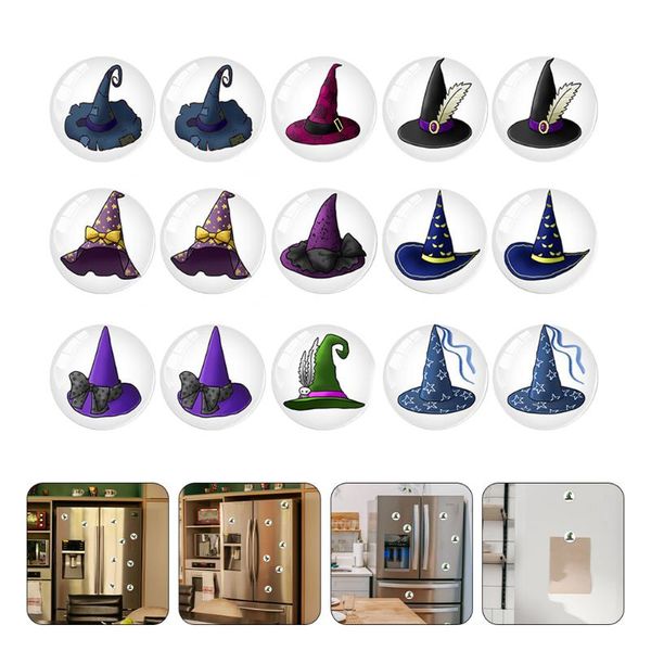 

fridge magnets 8pcs witch hat creative stickers glass