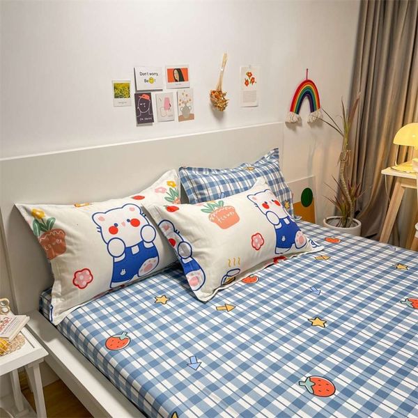 

cotton twill cartoon printed pillow case student dormitory
