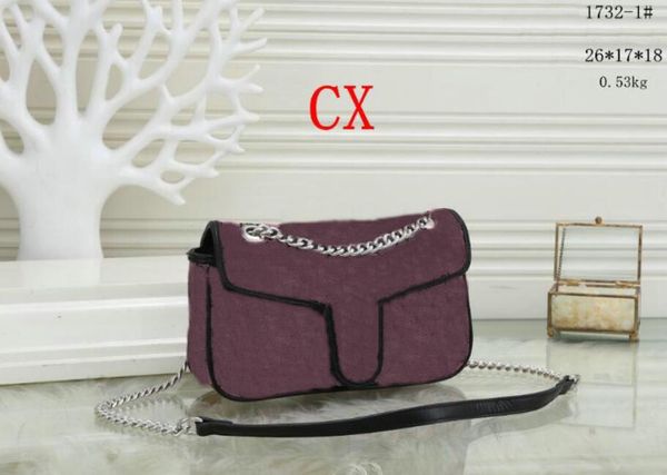 

2021 women marmont multicolor shoulder bag quilted logo-jacquard multi color leather chain diagonal matelasse canvas cross body handbag