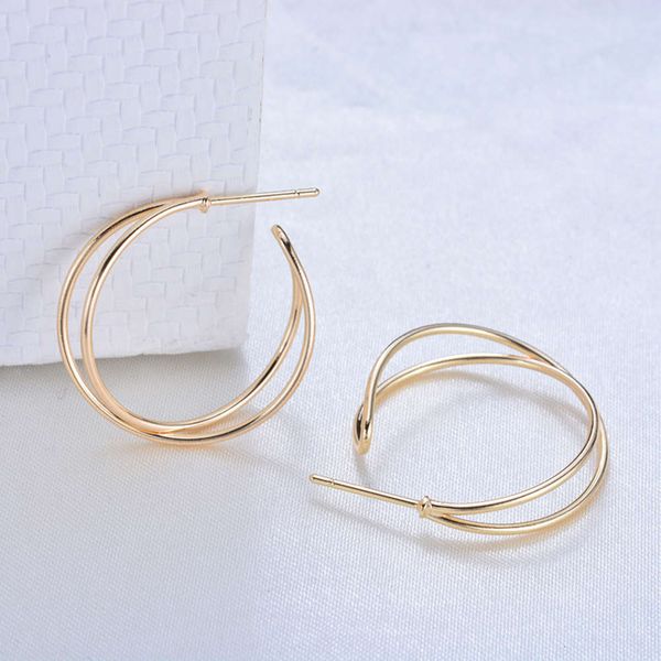 

popular simple double-layer line earring personalized earrings