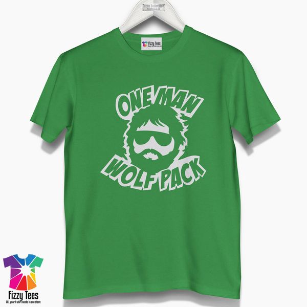 

one man wolfpack t-shirt - men's funny t-shirt humor comedy movie t-shirt, White;black