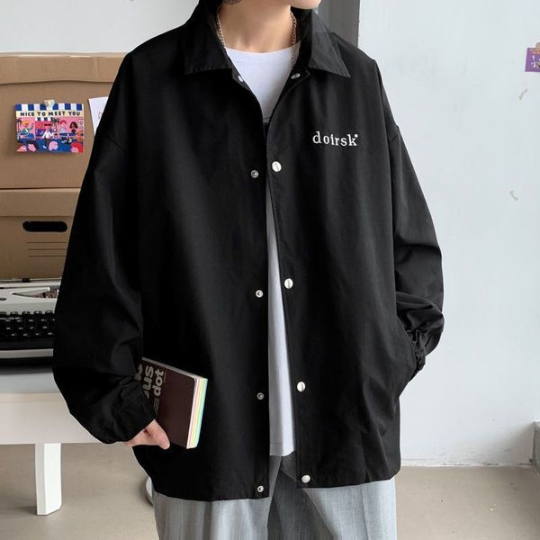 

men's hoodies & sweatshirts and women's large jacket, hong kong style loose coat, lapel, hip hop casual wear, Black
