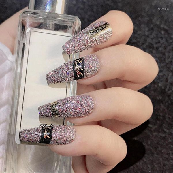 

nail glitter 2pcs shiny fast dry long lasting art powder pigment diy manicure decor tools 8 colors for women gift1, Silver;gold