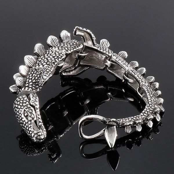 

charm bracelets jewels store stainless steel swordfish bracelet men's animal series jewelry vintage gift for man js33202-d, Golden;silver
