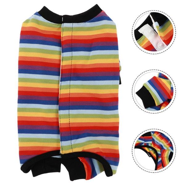 

cat costumes rainbow color pet dog recovery shirt anti-lick suit