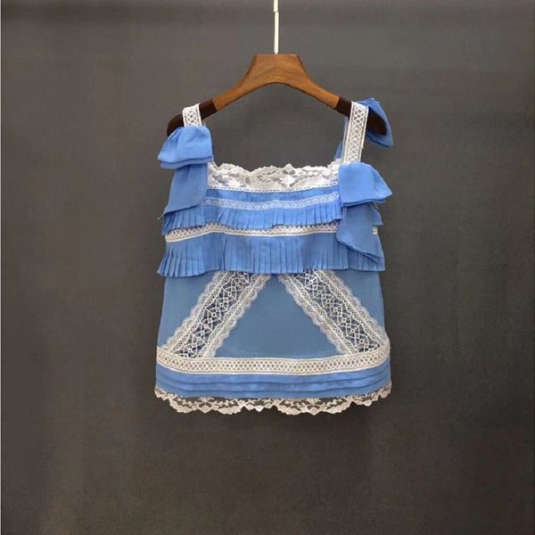 

dress summer crop sets fashion ladies lace patchwork vest waistcoats + hollow paragraph forums embroidery a line, Black;gray