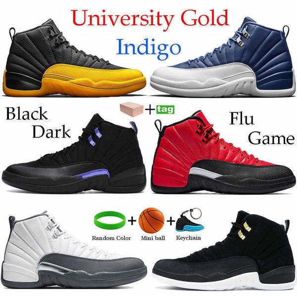 

with box 12s black university gold dark concord 12 basketball shoes indigo reverse flu game taxi sunrise cny sneakers men running trainers