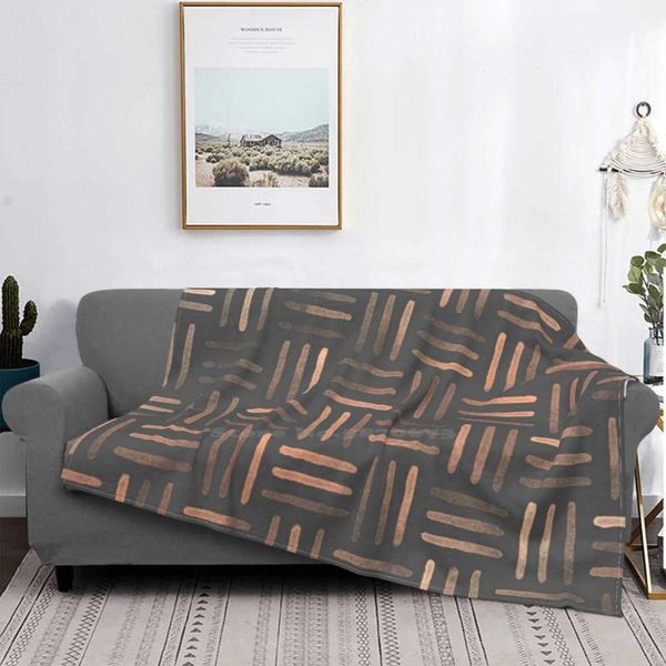 

blankets weave [ gray and rose gold pattern ] low price print novelty fashion soft blanket mudcloth mut cloth african woven mali