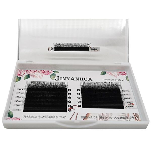 

style lashes extensions individual c curl black double tip false eyelashes comfortable makeup grafting y 8-12mm