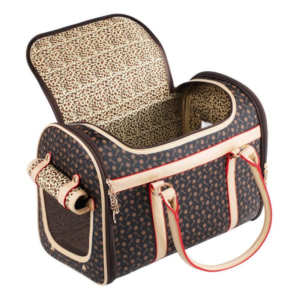 

luxury pet carrier puppy small dog wallet cat valise sling bag waterproof premium pu leather carrying handbag for outdoor travel walking poo